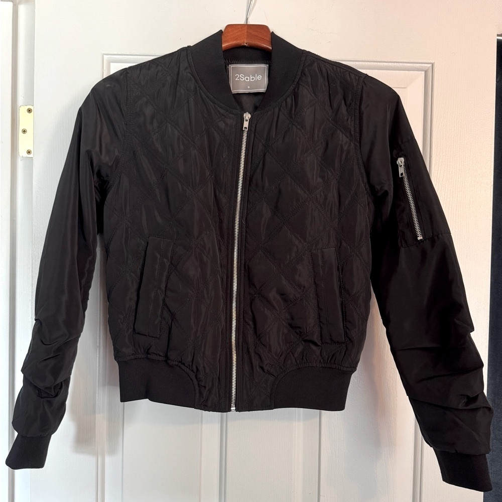 NWOT Black Bomber Jacket